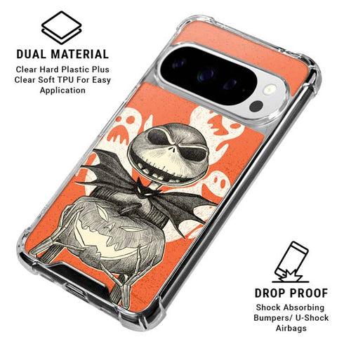 Disney The Nightmare Before Christmas The Pumpkin King Google Pixel 10 Pro XL Clear Case